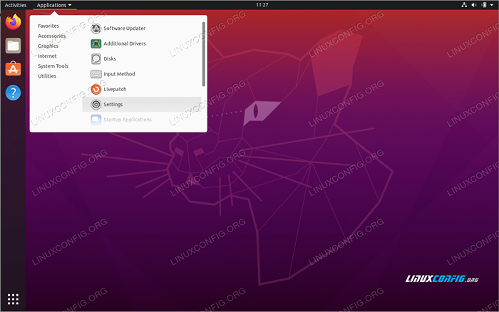 Ajouter un menu d'application sur Ubuntu 20.04 Gnome Desktop