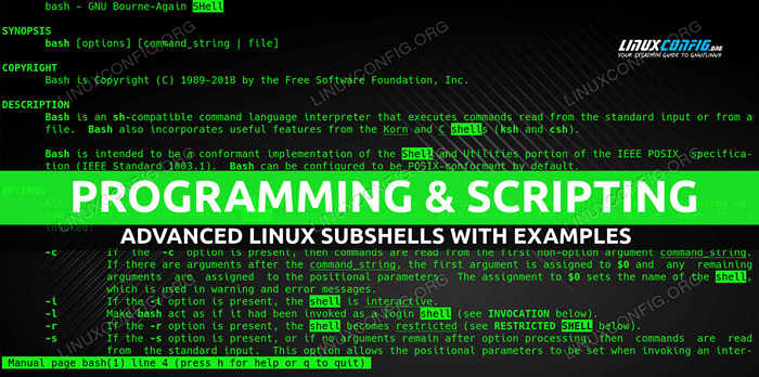 Subshell Linux Lanjutan dengan contoh