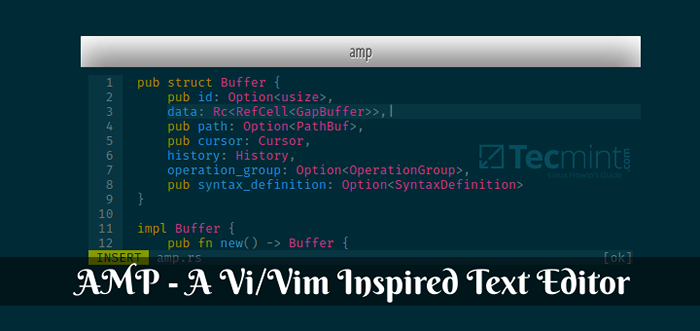 Amp - editor teks yang diilhamkan oleh VI/VIM untuk Terminal Linux