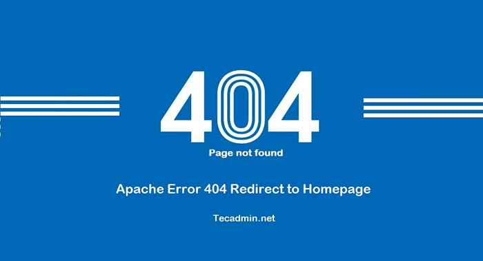 Apache 404 Redirection vers la page d'accueil