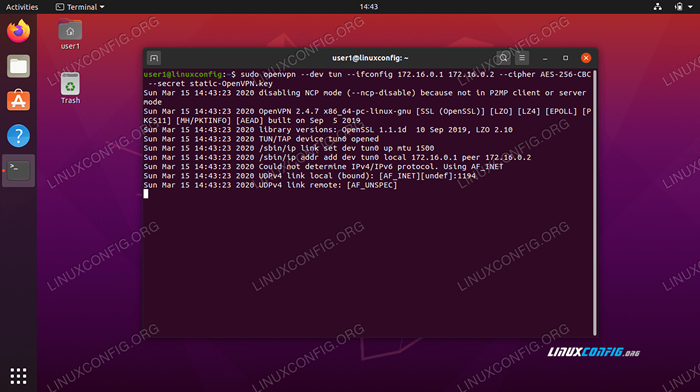 Ubuntu de base 20.04 Configuration de la connexion client / serveur OpenVPN