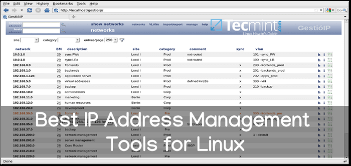 Alat manajemen alamat IP terbaik untuk Linux