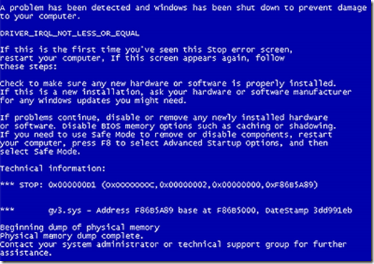 Tela azul de morte O BSOD reinicia muito rápido no Windows?