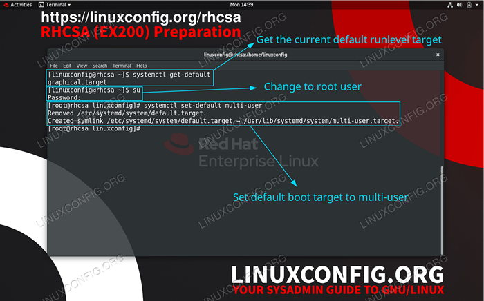 Iniciar sistemas en diferentes objetivos manualmente - Preparación de objetivos de RHCSA