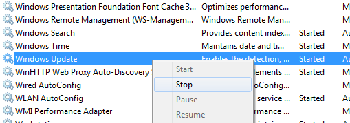 Não é possível executar o Windows Update em um PC Windows 7?