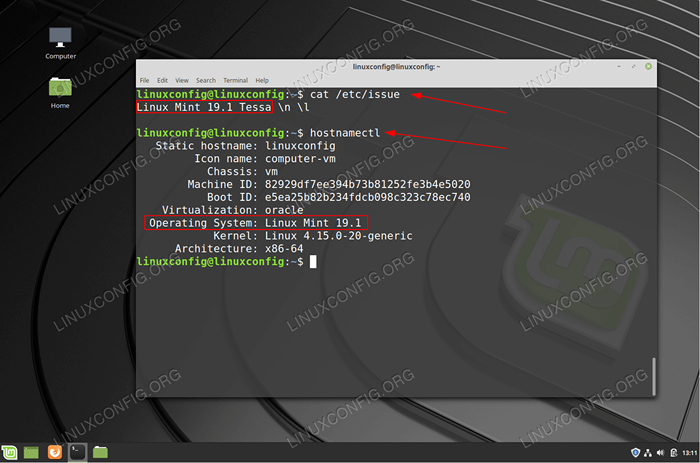 Sprawdź wersję Linux Mint