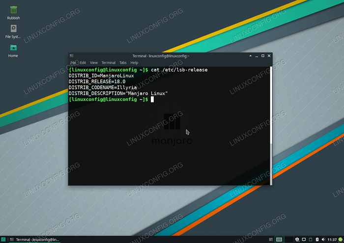 Semak versi Manjaro