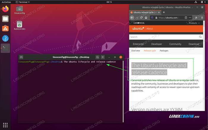 Salin dan tampal teks ke terminal di Ubuntu 20.04