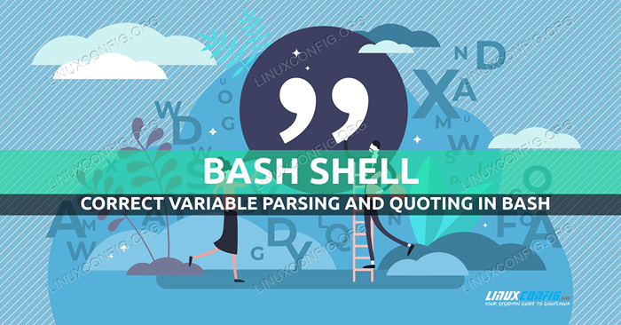 Analyse variable correcte et citant en bash