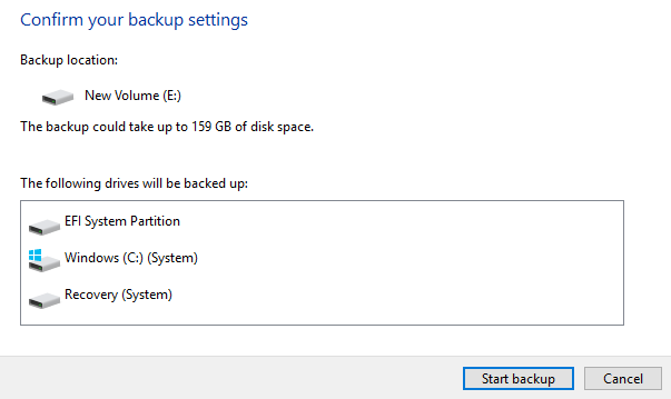 Utwórz kopię zapasową obrazu systemu Windows 10