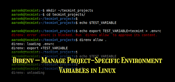 Direnv - Gérer les variables d'environnement spécifiques au projet dans Linux