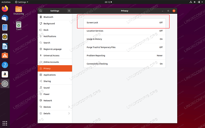 Lumpuhkan / matikan skrin kunci di Ubuntu 20.04 Focal Fossa Linux