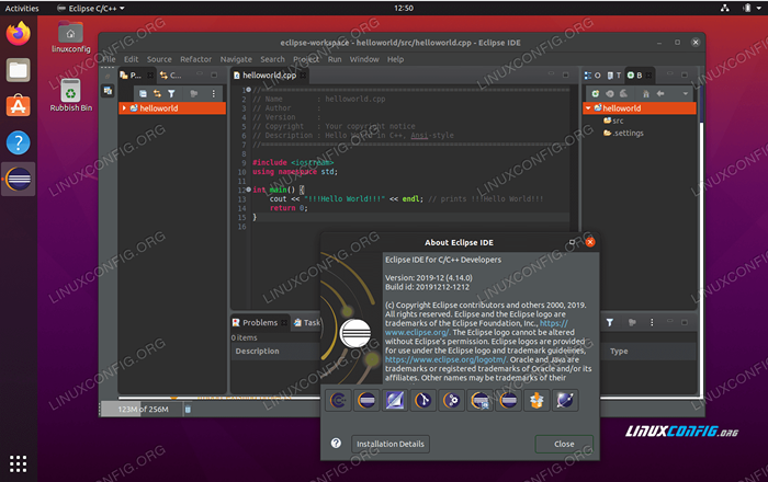 Eclipse IDE untuk pemasangan pemaju C/C ++ di Ubuntu 20.04