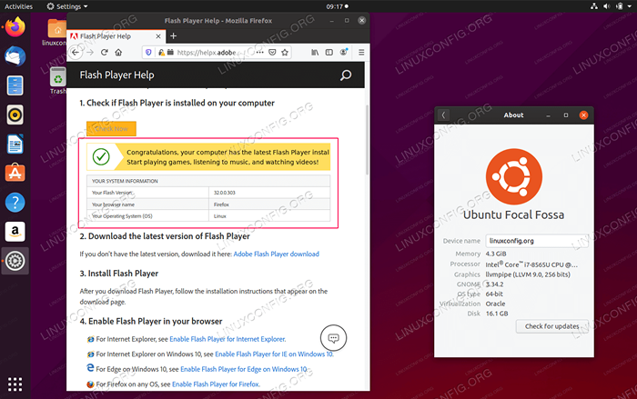 Habilite Adobe Flash para Firefox en Ubuntu 20.04 fossa focal Linux