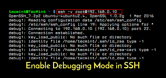 Aktifkan mode debugging di SSH untuk memecahkan masalah konektivitas