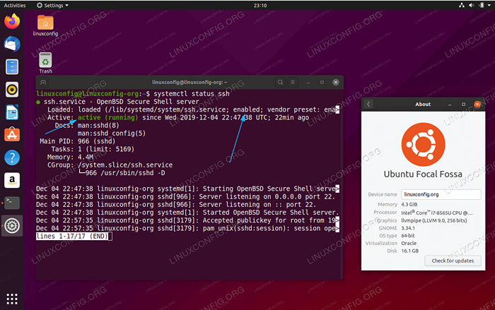 Activer SSH sur Ubuntu 20.04 Focal Fossa Linux