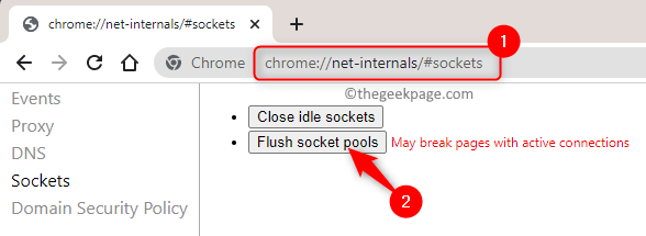 Err_spdy_inadequate_transport_security Błąd w Chrome Fix