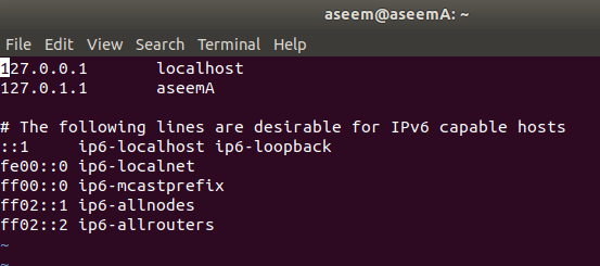 Cari dan tukar nama hos anda di Ubuntu