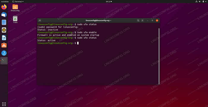 Firewall - status da UFW inativo no Ubuntu 20.04 fossa focal linux