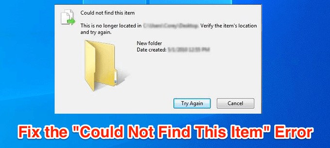 Napraw „nie można znaleźć tego elementu” podczas usunięcia w systemie Windows