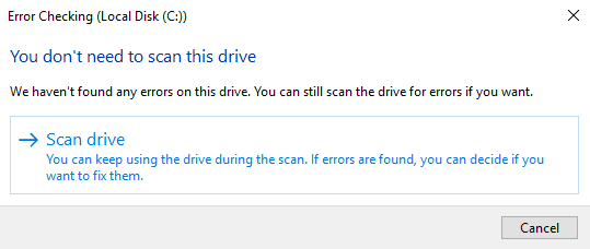 Betulkan Kesalahan Sistem Fail di Windows 7/8/10 dengan Semak Utiliti Cakera (CHKDSK)
