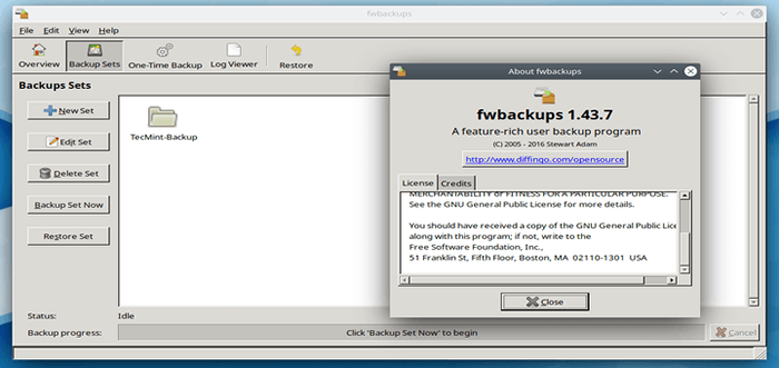 FWBACKUPS - bogaty w funkcje program tworzenia kopii zapasowych dla Linux