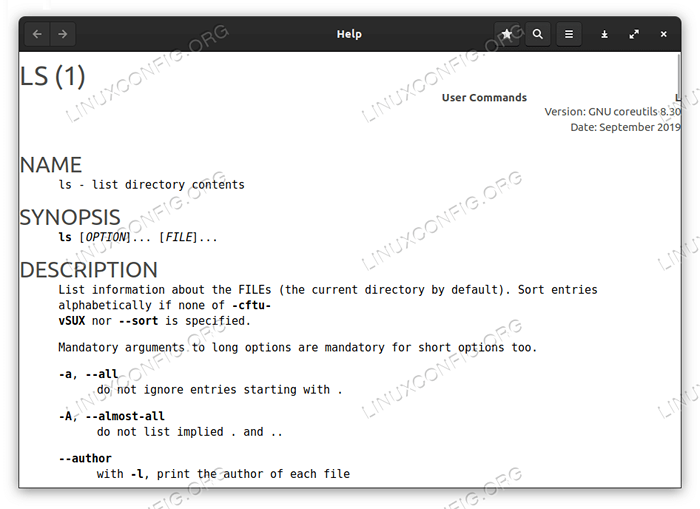 Cara mengakses halaman manual untuk arahan linux