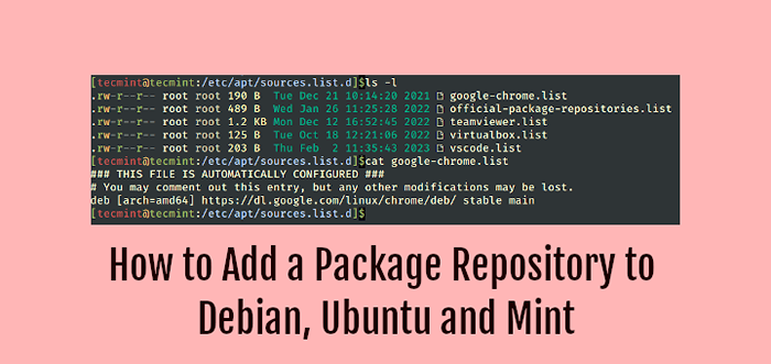 Cara Menambah Repositori Pakej ke Debian, Ubuntu dan Mint