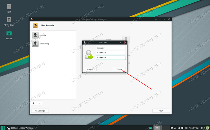 Cara menambah/menghapus pengguna di manjaro linux