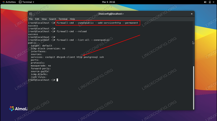 Cara mengizinkan port melalui firewall di almalinux