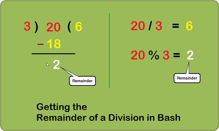 Comment calculer le reste (%) d'une division en bash