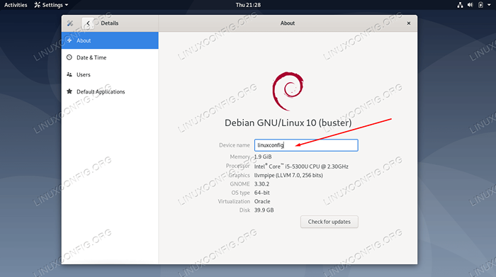 Cómo cambiar el nombre de host en Debian Linux