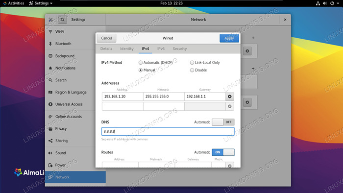 Como alterar o endereço IP no Almalinux