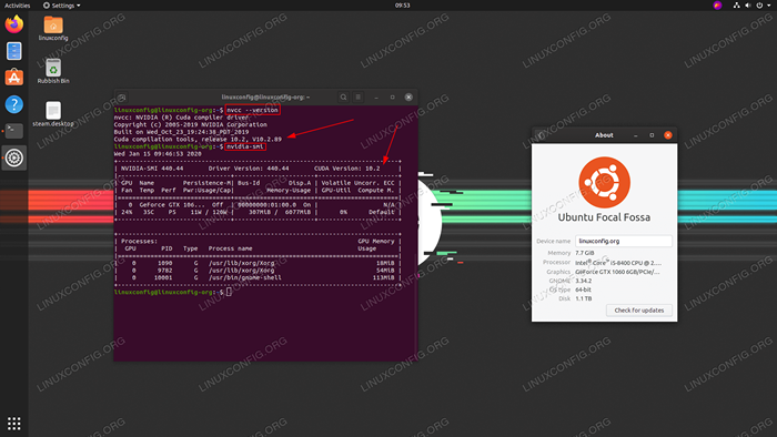 Como verificar a versão CUDA no Ubuntu 20.04 fossa focal linux