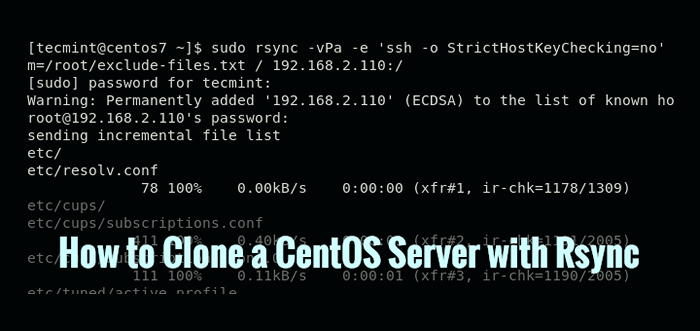 So klonen Sie einen CentOS -Server mit RSYNC