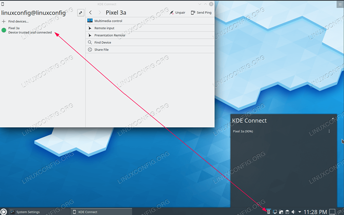 Comment connecter le smartphone Android à KDE Connect sur Ubuntu 20.04 Focal Fossa KDE Desktop