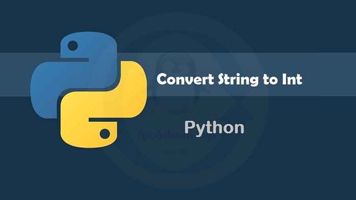 Cómo convertir la cadena en entero en Python