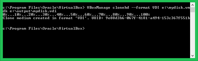 Cómo convertir VMDK en disco VDI usando VirtualBox