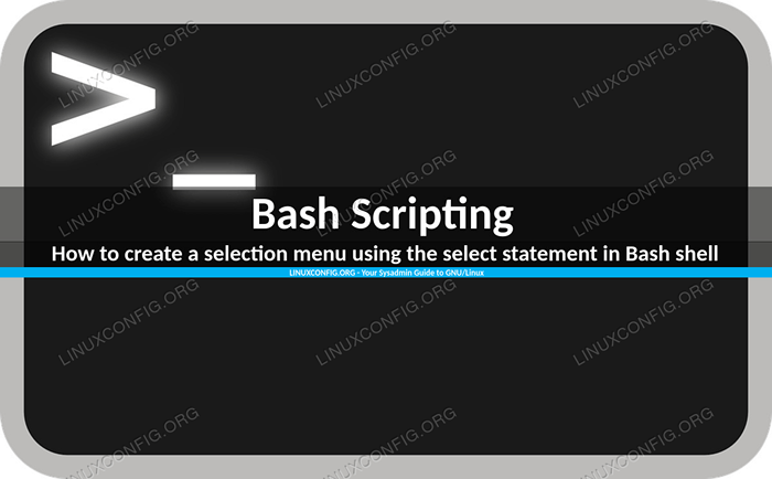 Como criar um menu de seleção usando a instrução SELECT em Bash Shell
