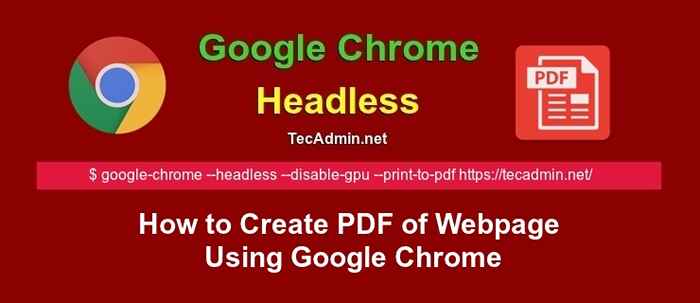 So erstellen Sie mit Google Chrome Headless PDF der Webseite