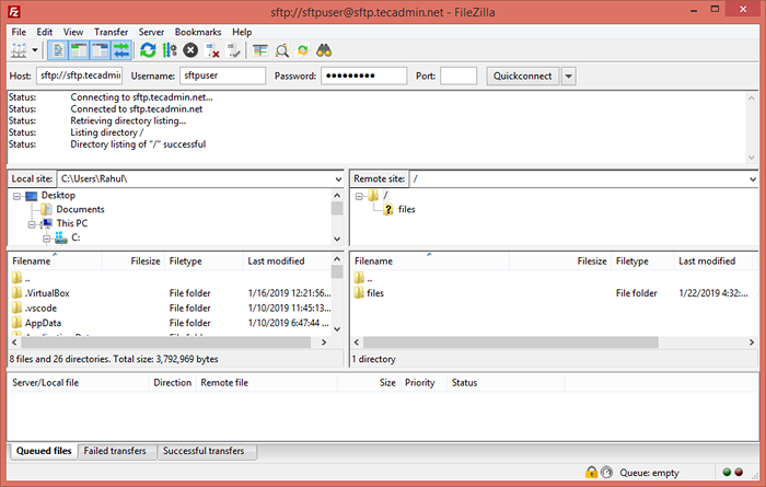 So erstellen Sie SFTP -Benutzer ohne Shell -Zugriff auf Ubuntu 18.04 & 16.04