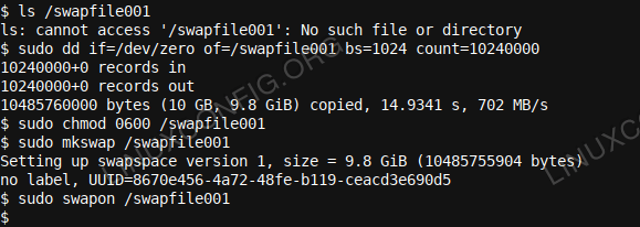 Cara membuat swapfiles di ubuntu dan pudina