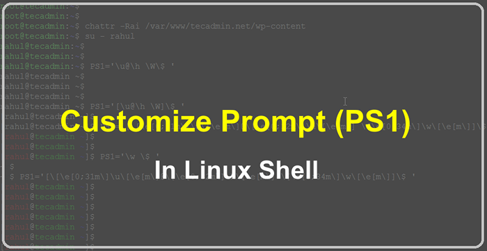 Como personalizar o prompt de bash (ps1) no Linux