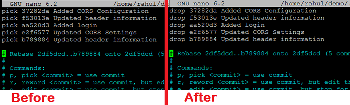 Cómo eliminar las últimas 5 confirmaciones del repositorio de Git