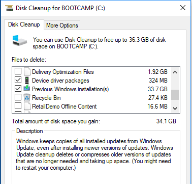Cara memadam tingkap.Folder lama di Windows 7/8/10