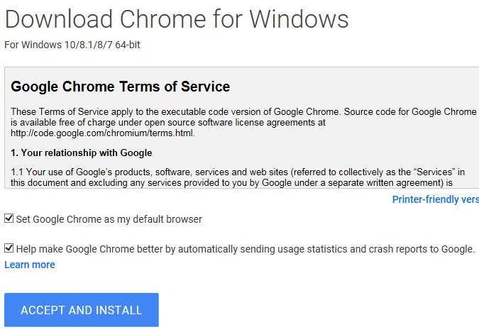 Cara mengunduh installer Google Chrome Offline (Standalone)