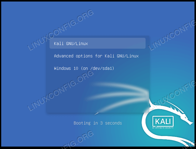 Wie man Kali Linux und Windows 10 Dual -Boot -Start hat