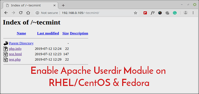 Como ativar o módulo Apache UserDir no RHEL/CENTOS
