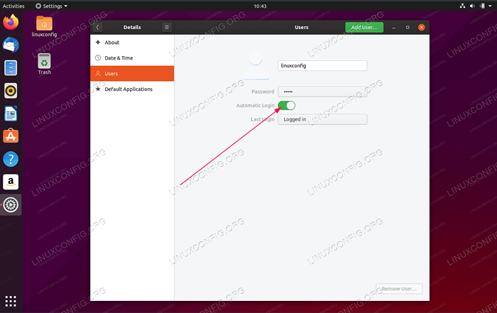 Comment activer la connexion automatique sur Ubuntu 20.04 FOCAL FOSSA