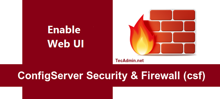Cara mengaktifkan CSF Firewall Web UI